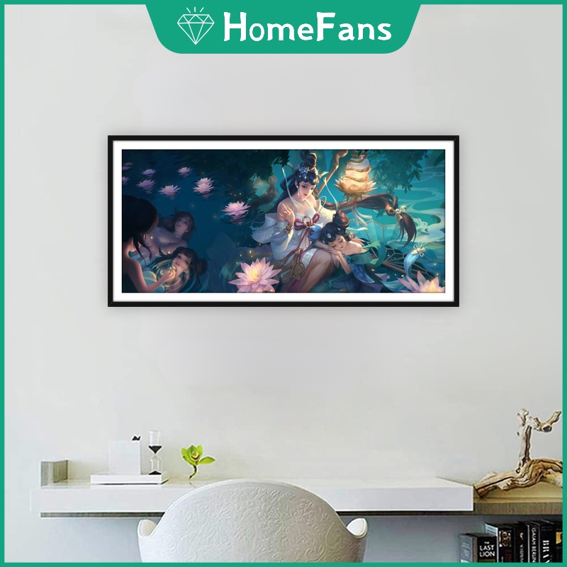 Bộ Tranh Đính Đá 5D Tự Làm Hình Game Honor of Kings 30x60cm Trang Trí Phòng Ngủ Cho Bé