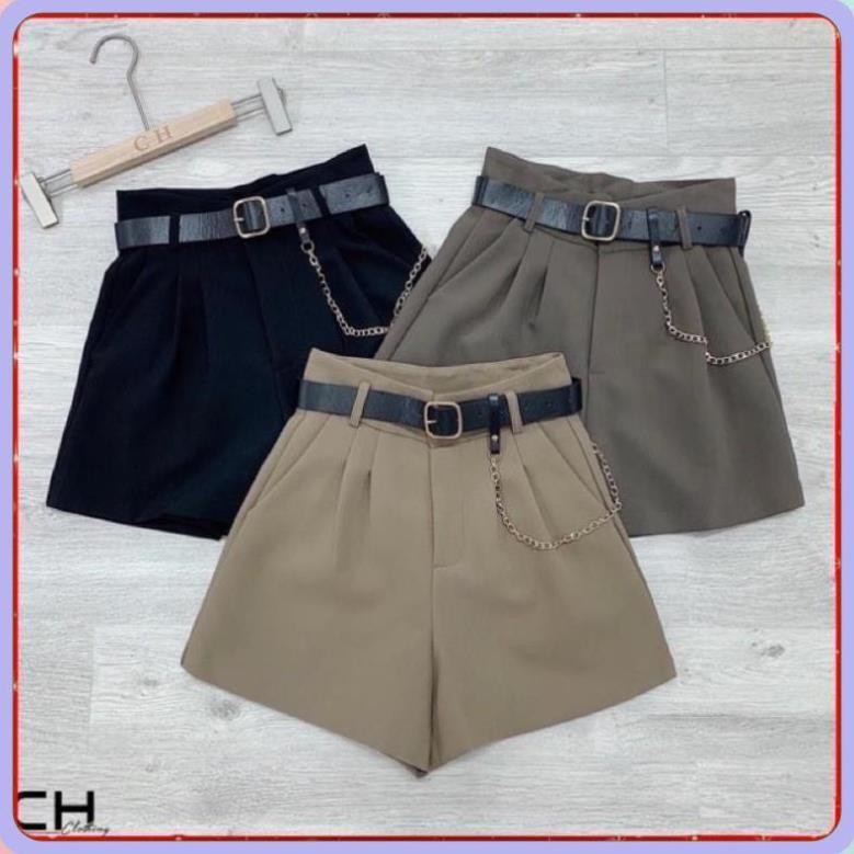 Quần Short Nữ Kèm Đai Quần Sooc Đùi Nữ Kèm Đai Sang Chảnh Chất Dày Dặn Mềm Mát Dễ Phối Đồ Tôn Dáng.  [ HÀNG CAO CẤP ]