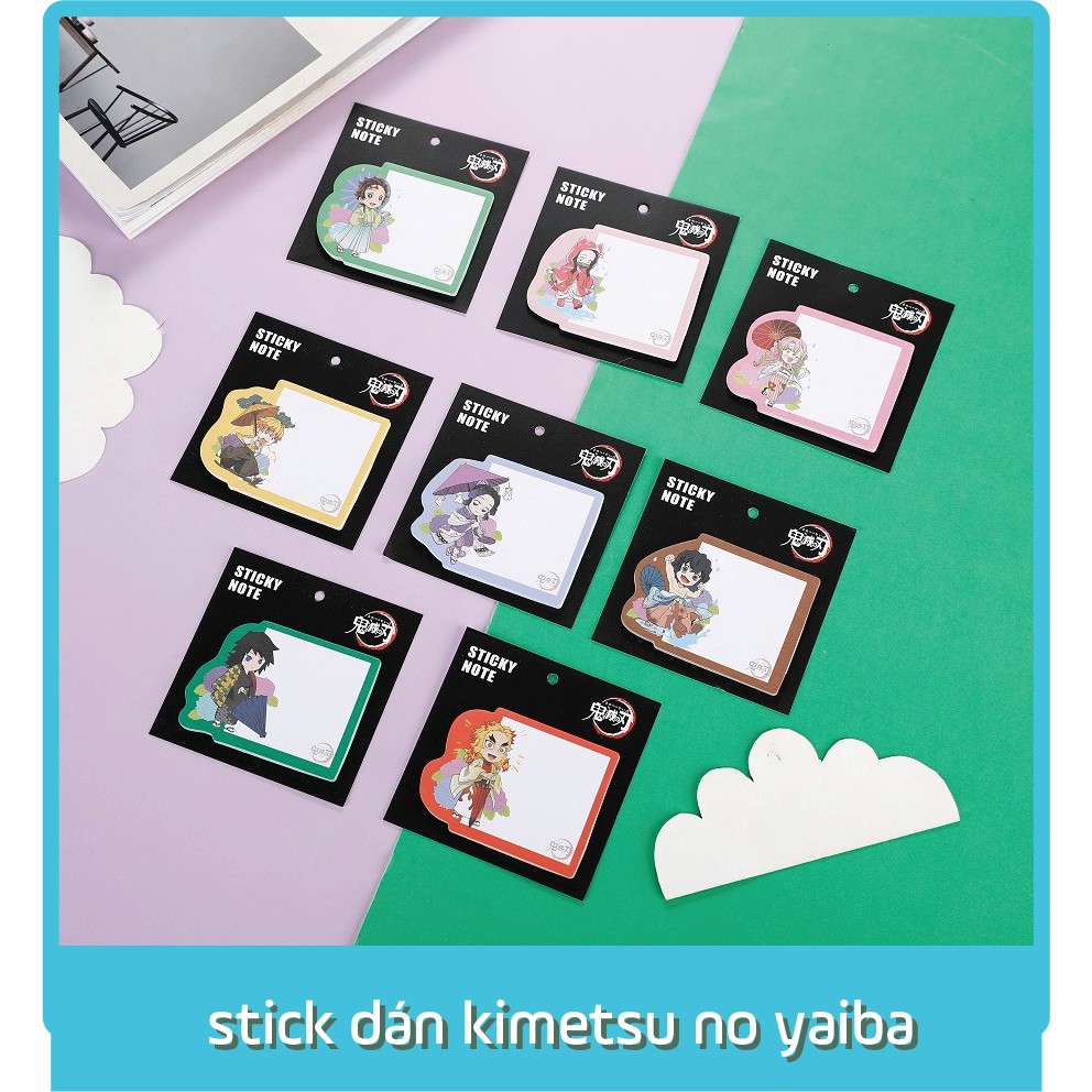 stick dán note kimetsu no yaiba