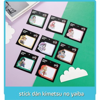 Stick dán note kimetsu no yaiba