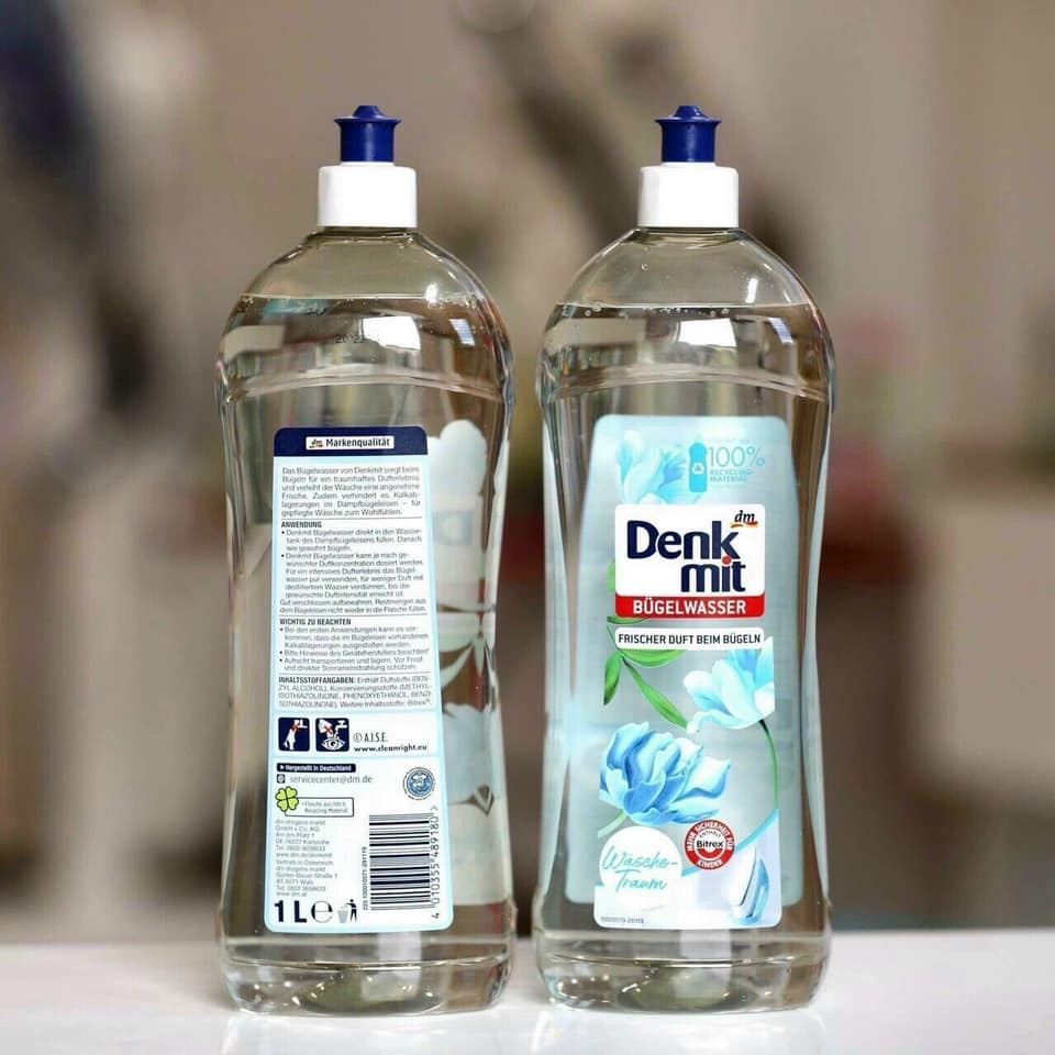Denkmit nước thơm dùng cho bàn là, bàn ủi hơi nước chai 1000ml Denkmit Bügelwasser