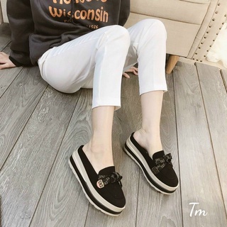 Giày Sục Nơ Siêu Nhẹ Độn Đế