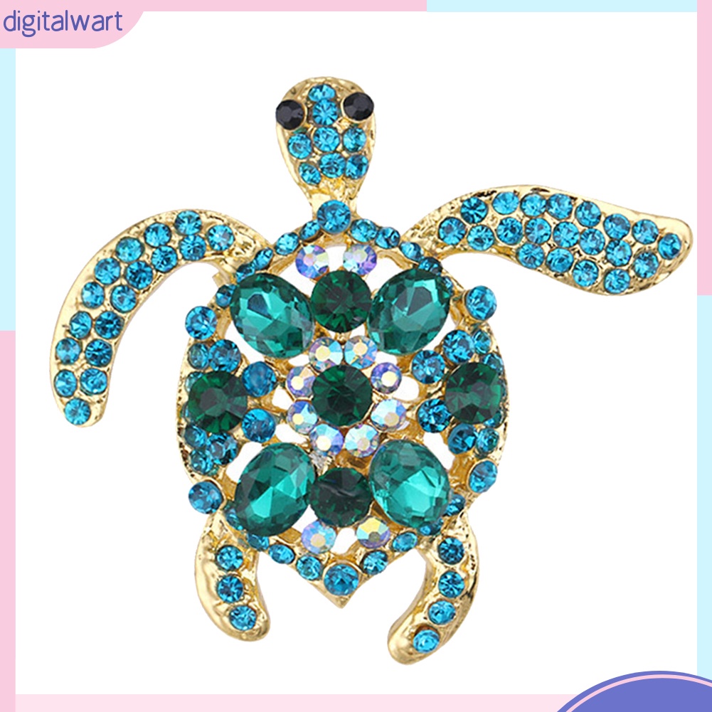 Ghim Cài Thiết Kế Rùa Biển Đính Đá Dễ Thương Sang Trọng Cho Nữ