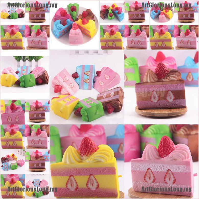 Đồ Chơi Bóp Squishy Hình Bánh Kem Dâu