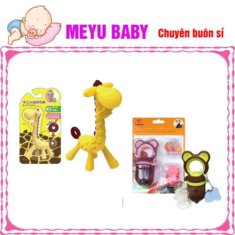 Combo ăn dặm túi nhai kichilachi và gặm nướu hươu