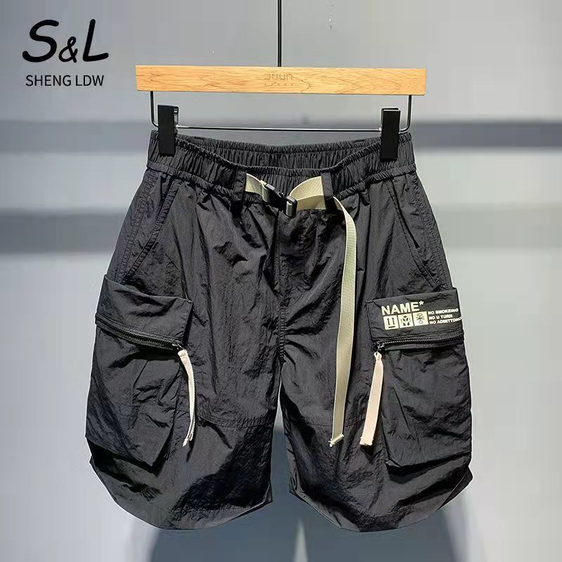 Quần Short Thể Thao Bằng cotton Dáng Rộng Cột Dây Thời Trang Mùa Hè Cho Nam S 2022