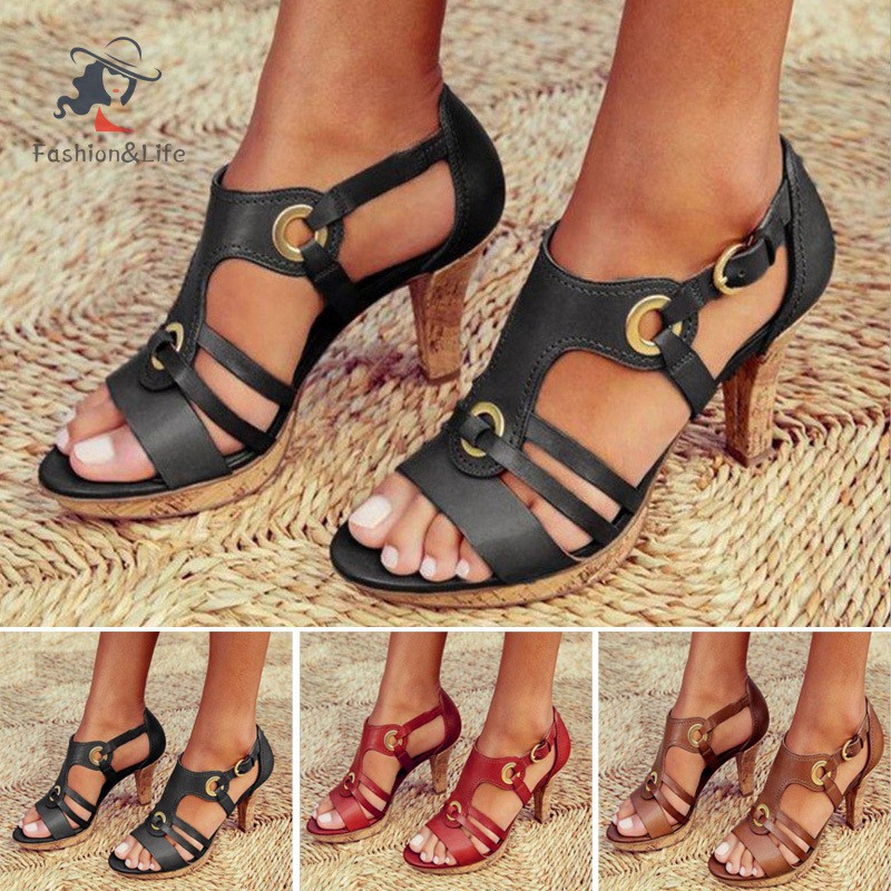 Giày Cao Gót Sandal Nữ Hở Ngón Chống Trượt Mùa Hè