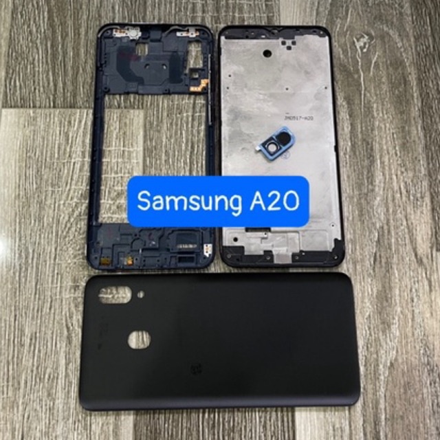 Bộ xương vỏ zin samsung A20