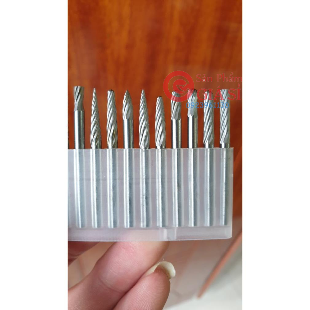 mũi mài khắc hợp kim, gỗ lũa cán 3mm chuyên dụng 1 dọc ❤️freeship❤️