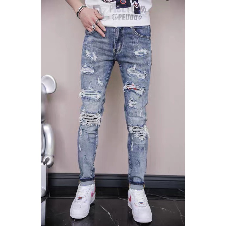 Quần Jean Nam - Quần Bò Nam co dãn ôm form tôn dáng chuẩn, quần jean thời trang cao cấp nam Muradfashion mẫu NT507