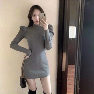 Đầm dự tiệc ღ FREESHIP ღ  Váy ôm body tay dài vai bồng thời trang XIXO cao cấp mã DAM0041