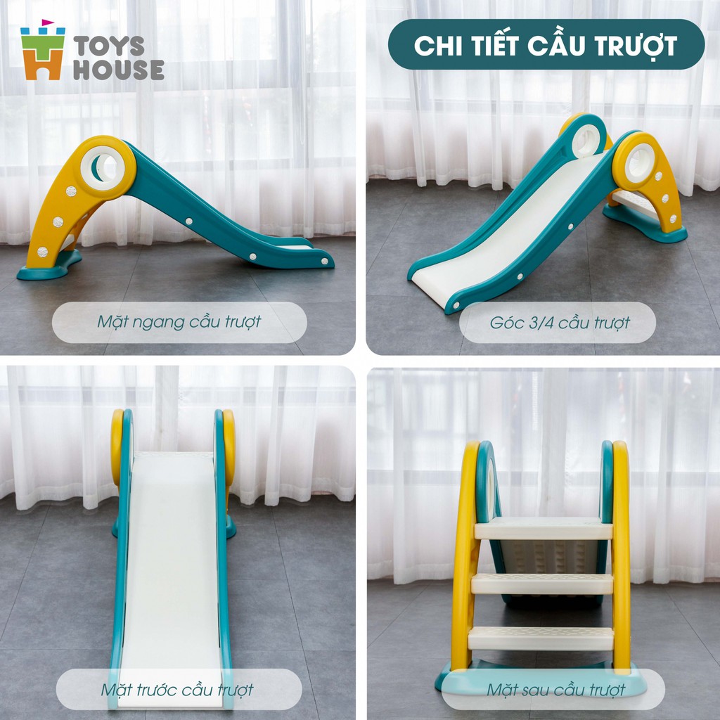 Cầu trượt gấp gọn CAYABE Toyshouse màu Xanh Dương 120*50*56cm WM21b343