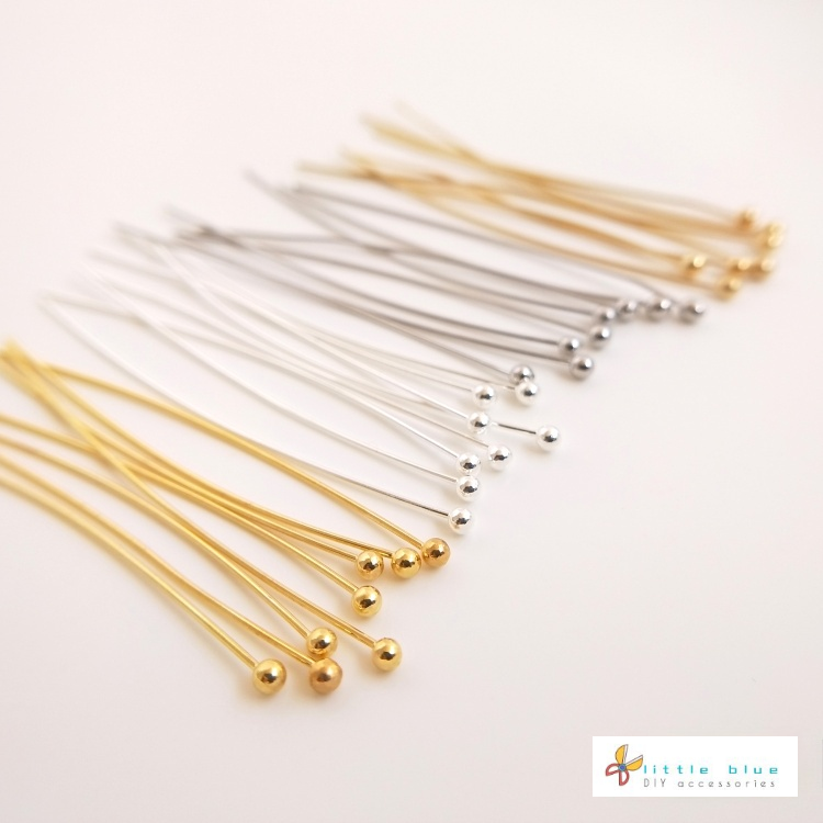 Kim Đồng Mạ Vàng 18K Đầu Tròn Dùng Làm Bông Tai DIY