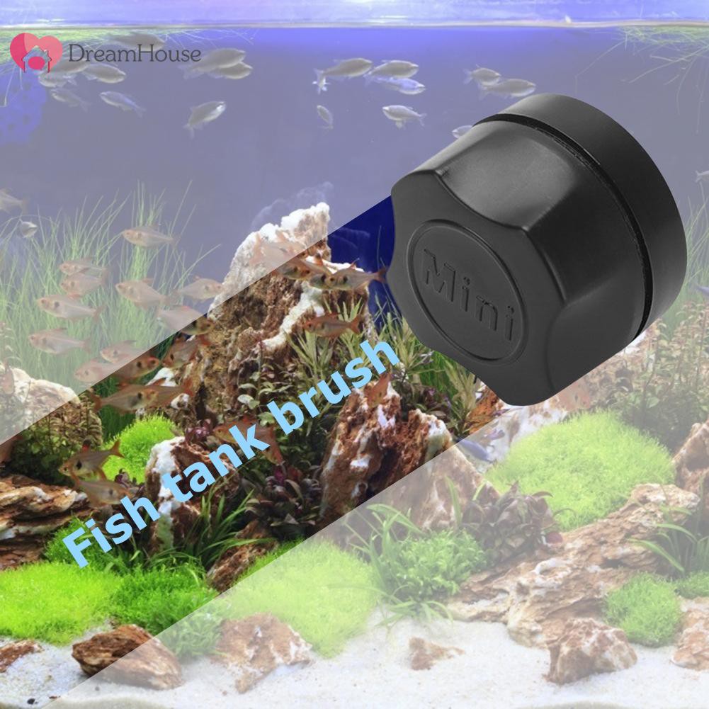 ☀Mini Magnetic Floating Brush Fish Tank Aquarium Glass Algae Scraper Brush