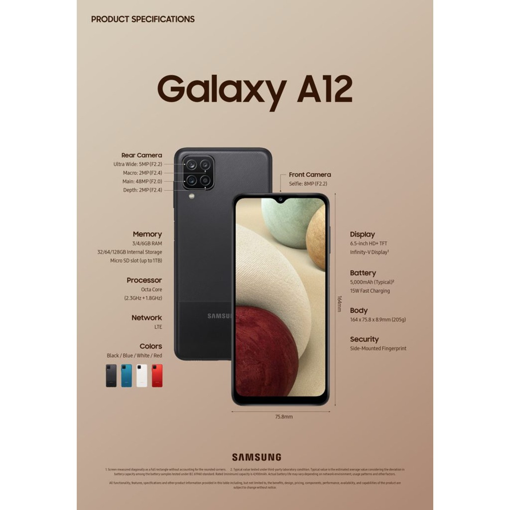 Điện thoại Samsung Galaxy A12 (4GB/128GB) - Hàng chính hãng | BigBuy360 - bigbuy360.vn
