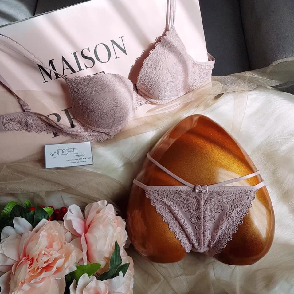 Bộ đồ lót Vic ren quần dây có gọng đệm nâng ngữ - BL