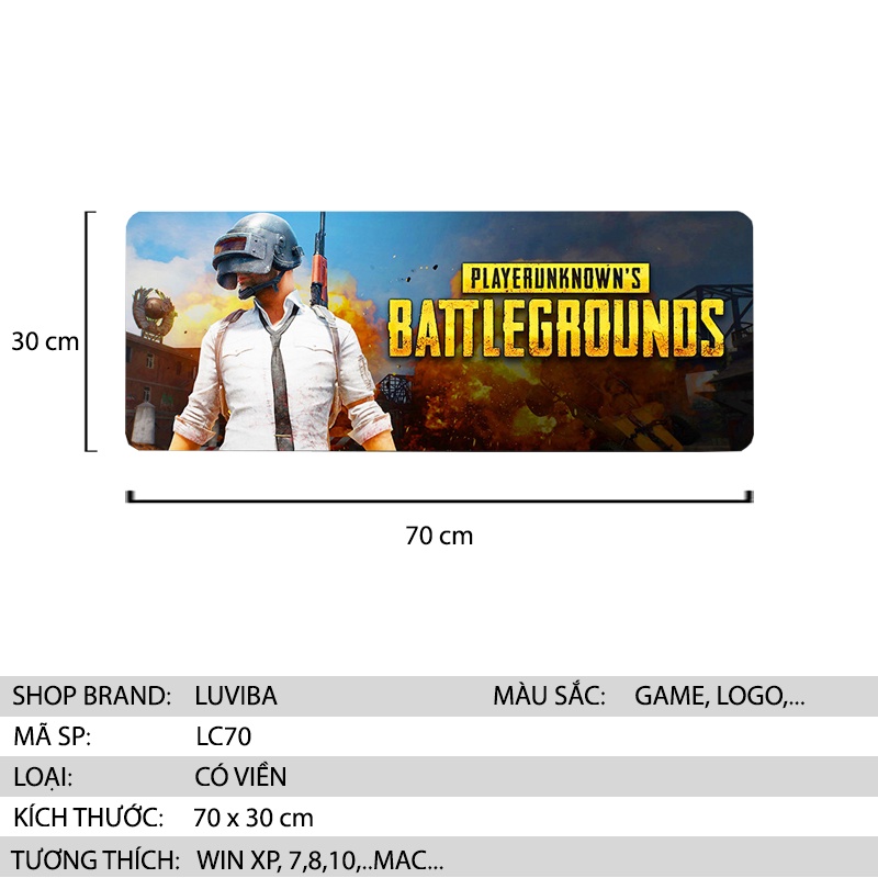 Lót chuột lớn gaming cỡ lớn kê tay cute LUVIBA LC70