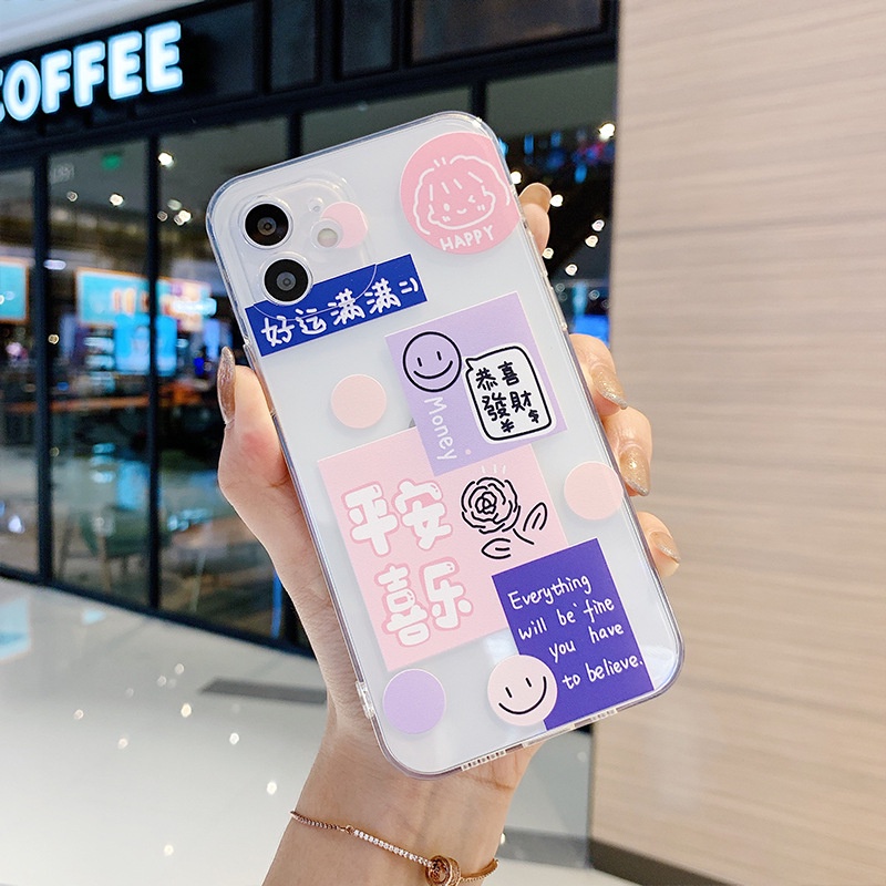 Ốp lưng iphone Hoa cười Happy dẻo slicon iphone 11 7plus 8plus x xsmax 11pro max 12pro 12promax 13promax t119