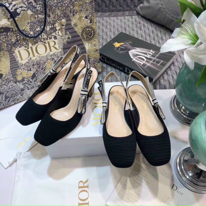 Giày cao gót D i o r len tăm 5p fullbox