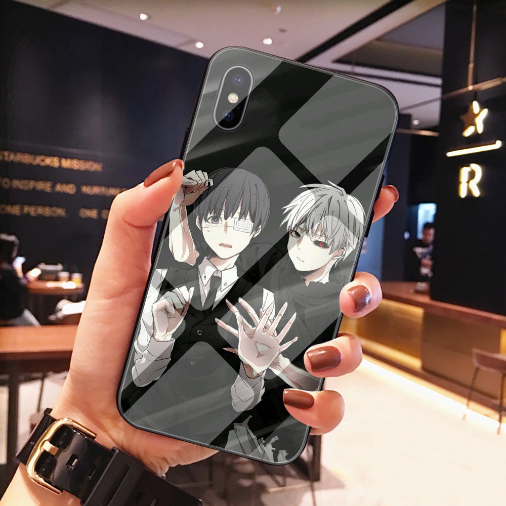 122S Tokyo Ghoul iPhone 11 Pro XS Max XR X 8 7 6 6S Plus TPU Tempered Glass Case