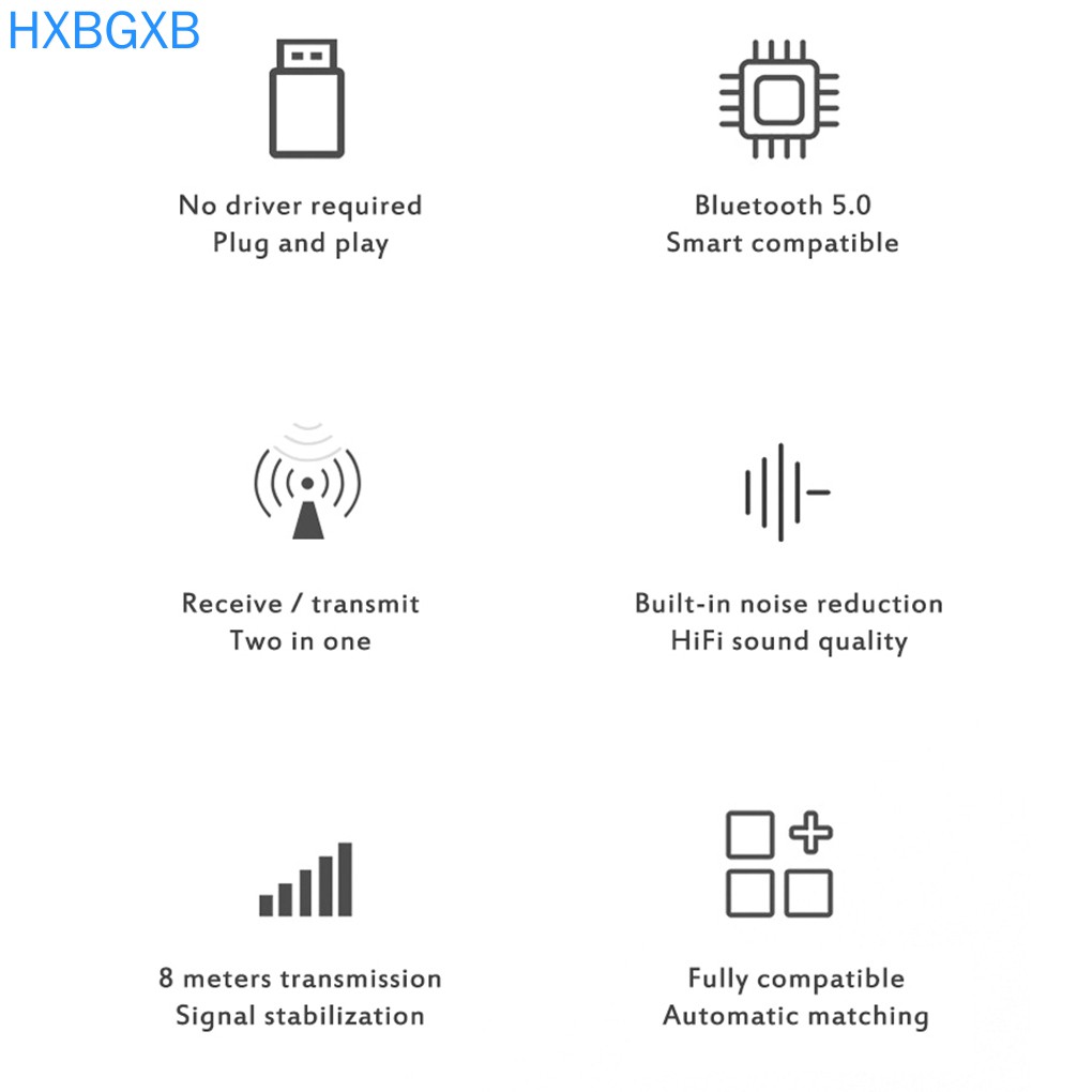 Bộ Thiết Bị Truyền Nhận Âm Thanh Bluetooth 5.0 Hxbg - 2 Trong 1 | BigBuy360 - bigbuy360.vn