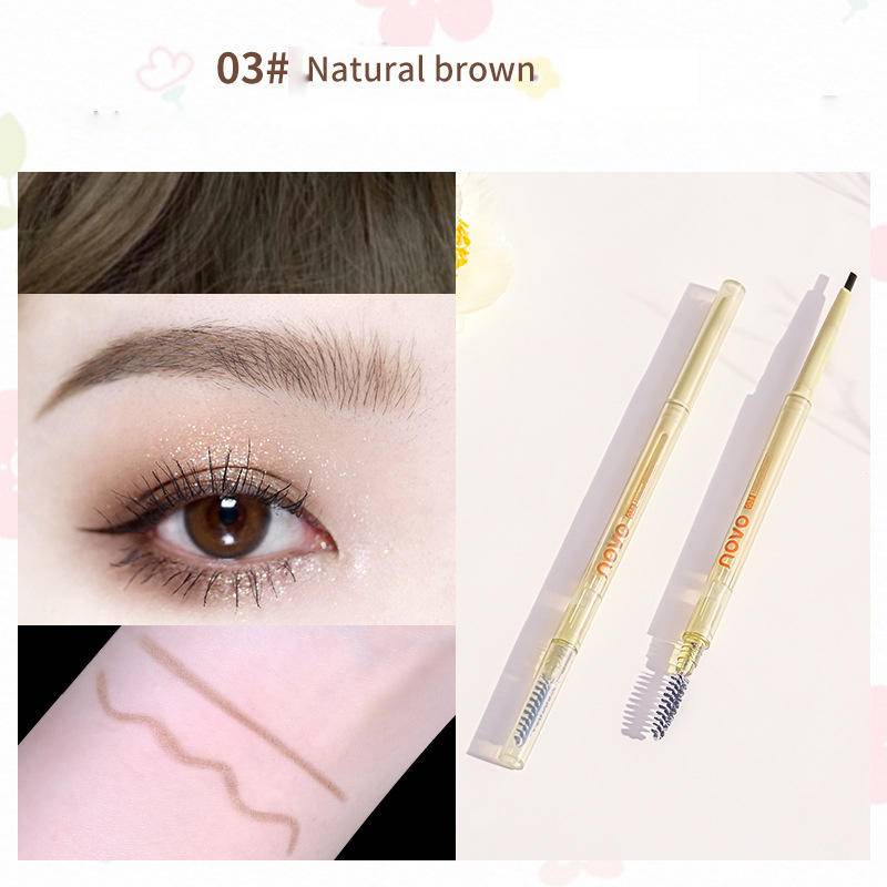 Chì Kẻ Lông Mày NOVO Hai Đầu Màu Sắc Tự Nhiên Lâu Trôi Không Thấm Nước