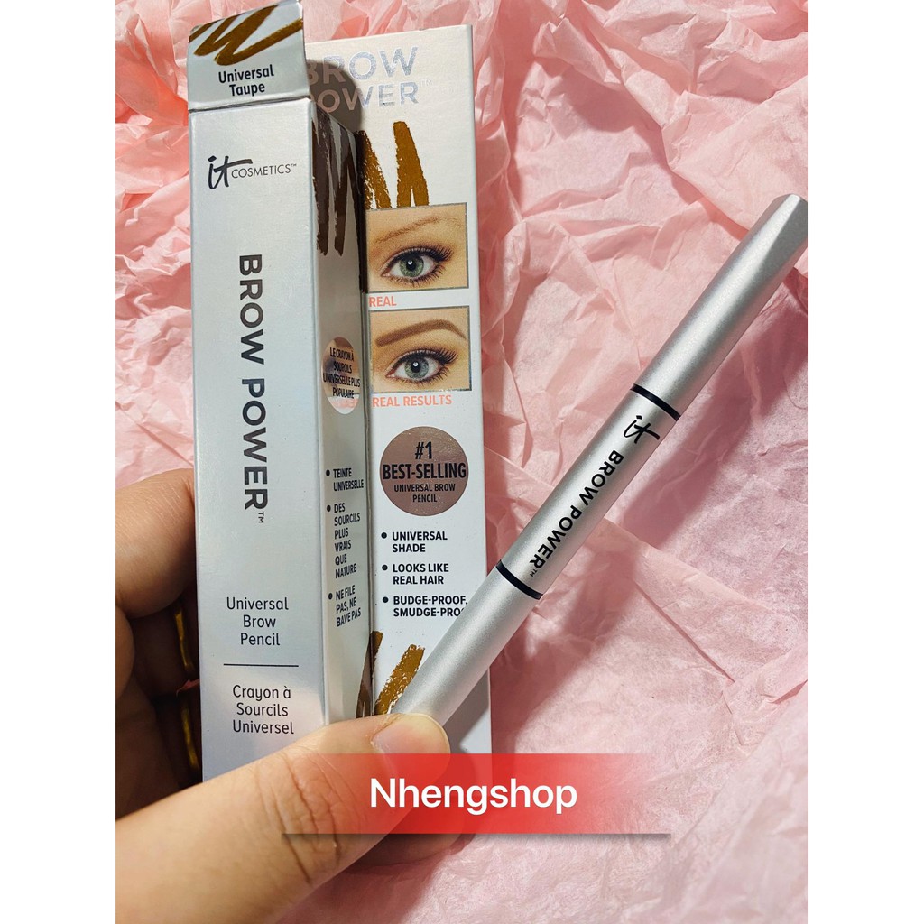 [MIni/Fullsize] Chì Kẻ Mày IT Cosmetics Brow Power Universal Eyebrow Pencil In Universal Taupe
