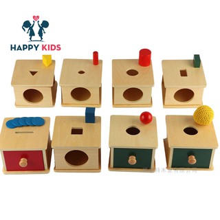 💖FREESHIP💖 - Giáo Cụ Montessori Set 8 Hộp Thả Hình Học Và Hộp Kết Hợp Cho Trẻ 0 - 3 Tuổi