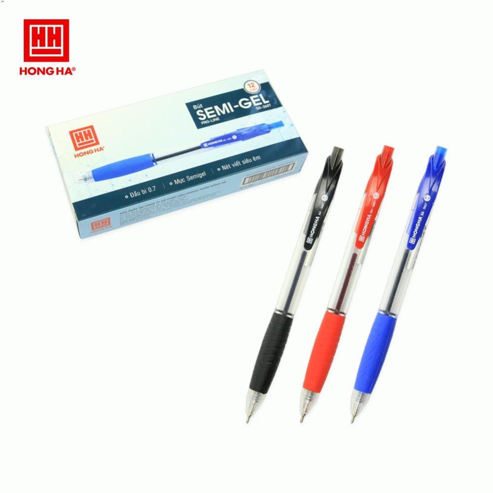 Bút semi gel Hồng Hà 0.7 mm thân trong (2607)