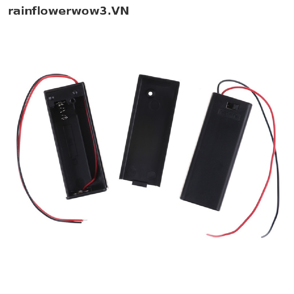 Bộ 2 Hộp Đựng Pin AA 1.5V Có Nút Bật / Tắt Tiện Dụng Ốp