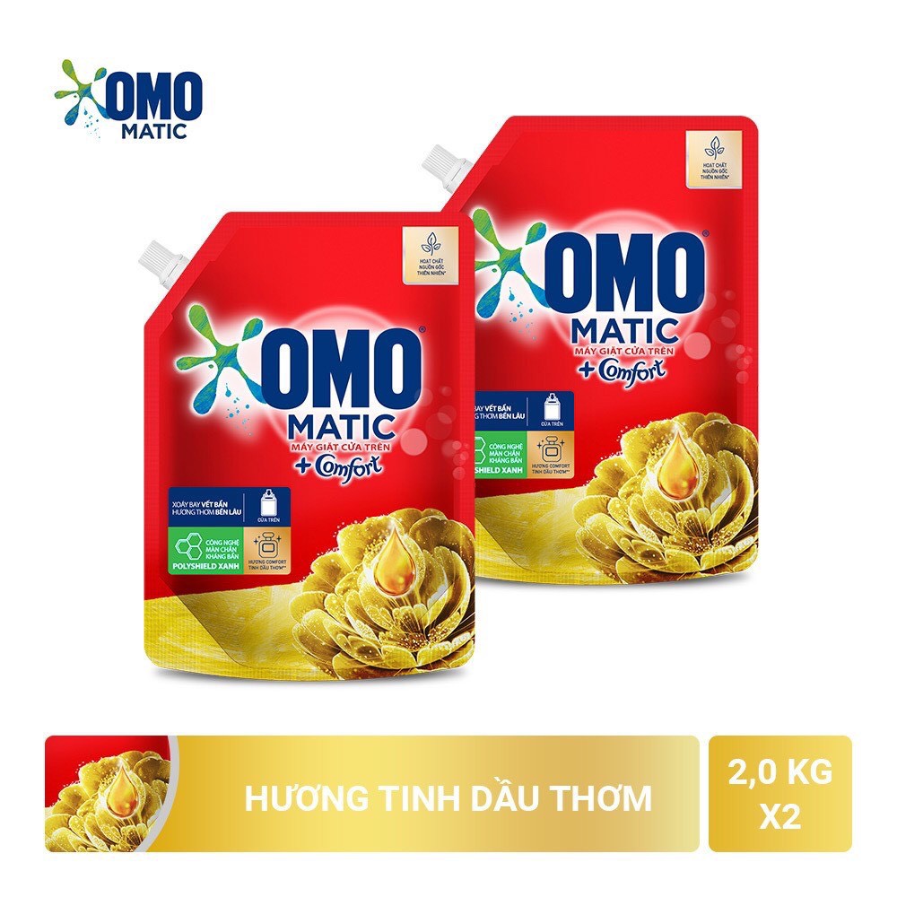 Combo 2 túi Nước Giặt Omo Matic 2.0kgx2