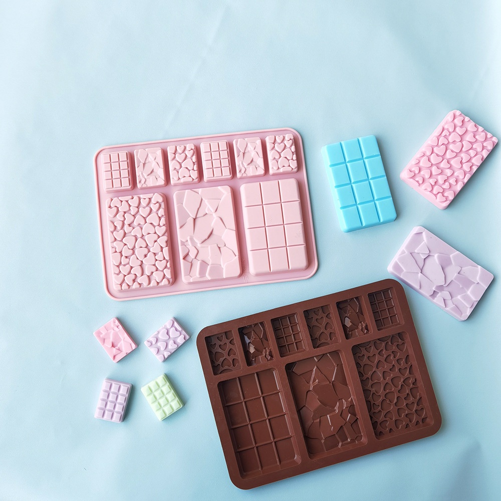 Khuôn Silicone Tạo Hình Làm Bánh Kẹo / Chocolate Hình Chữ Nhật DIY