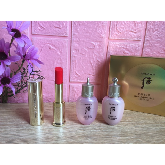 Set son dưỡng whoo màu đỏ cam