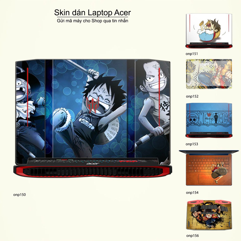 Skin dán Laptop Acer in hình One Piece nhiều mẫu 19 (inbox mã máy cho Shop)