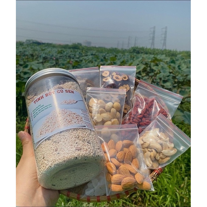 Tinh bột củ Sen - Bột củ Sen mix hạt dinh dưỡng 500gr