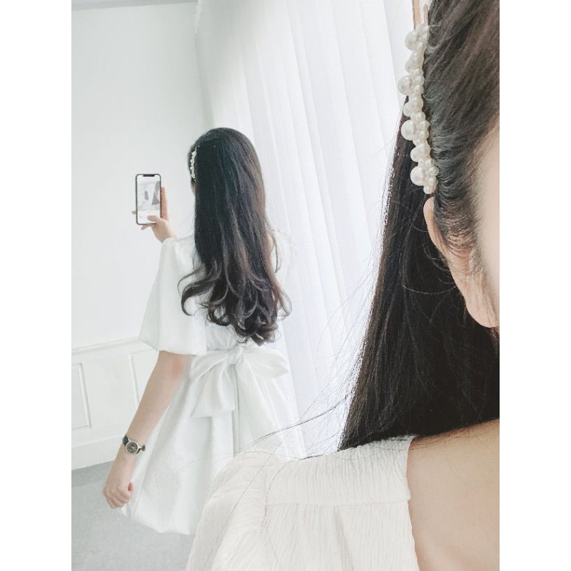 Đầm WONDERHOUSE cổ tim cột nơ sau | BigBuy360 - bigbuy360.vn