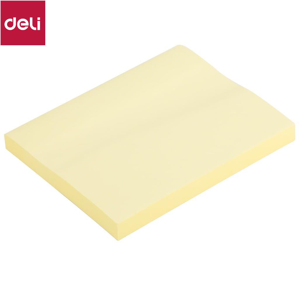 Giấy nhắn Deli, 76×101mm, 3''×4'', 100 tờ, Vàng - 2 tệp - EA00453 [Deli]