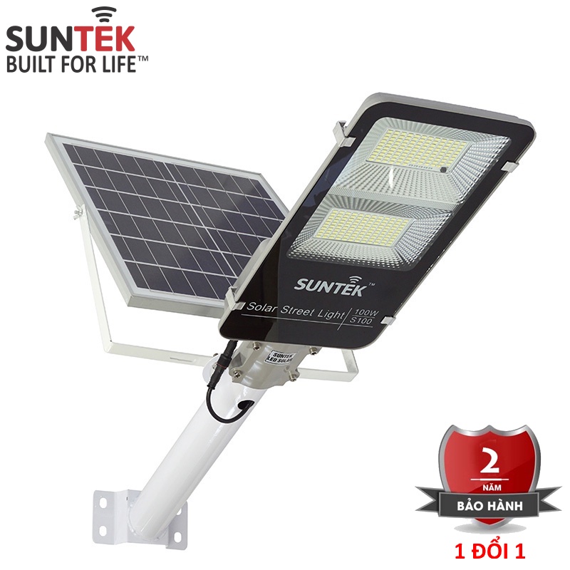 Đèn Đường Năng Lượng Mặt Trời SUNTEK LED Solar Street Light S100 100W - Hàng Chính Hãng - Bảo hành 2 năm 1 đổi 1