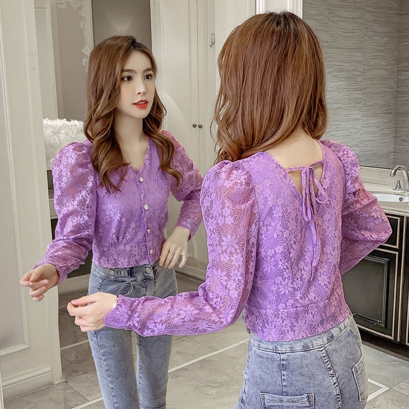 Áo Sơ Mi Ngắn Cổ Chữ V Eo Cao Phong Cách Châu Âu Thời Trang Mùa Xuân 2022 Mới Dành Cho Nữ