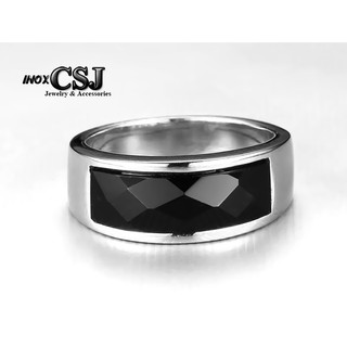 Nhẫn đá đen yên ngựa cao cấp