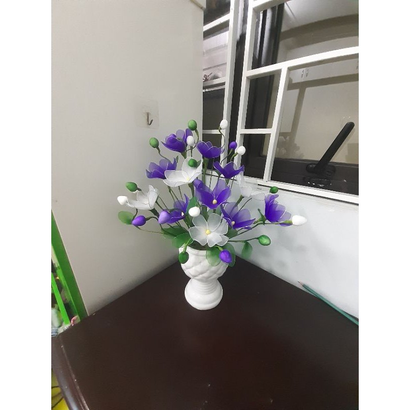 hoa làm từ vải voan (1 bình)