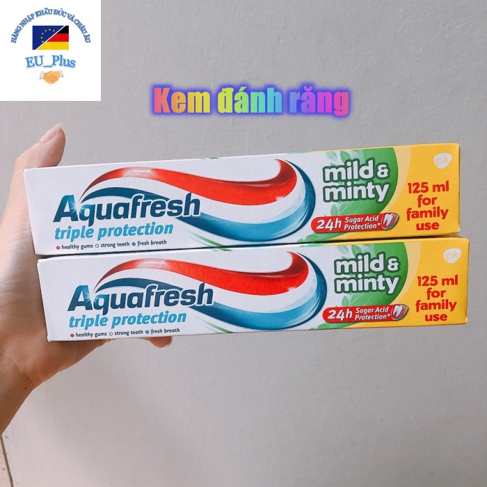 Kem đánh răng Aquafresh chống sâu răng, thơm miệng, trắng răng 125ml - Đức