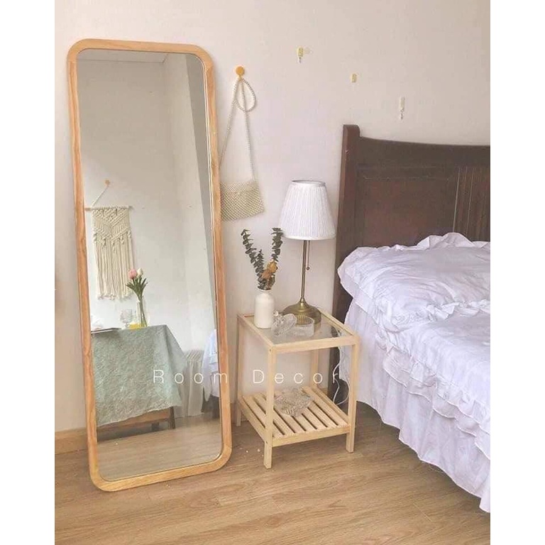 Gương gỗ bo góc, gương toàn thân 60x160cm