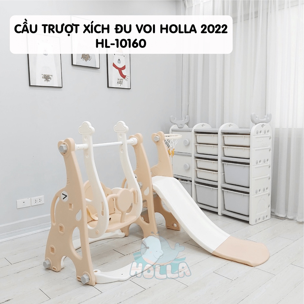 Cầu trượt voi Holla 2022 HL-10158 | Cầu trượt cho bé Holla chính hãng an toàn chắc chắn cho bé vừa học, vừa vui chơi |WI
