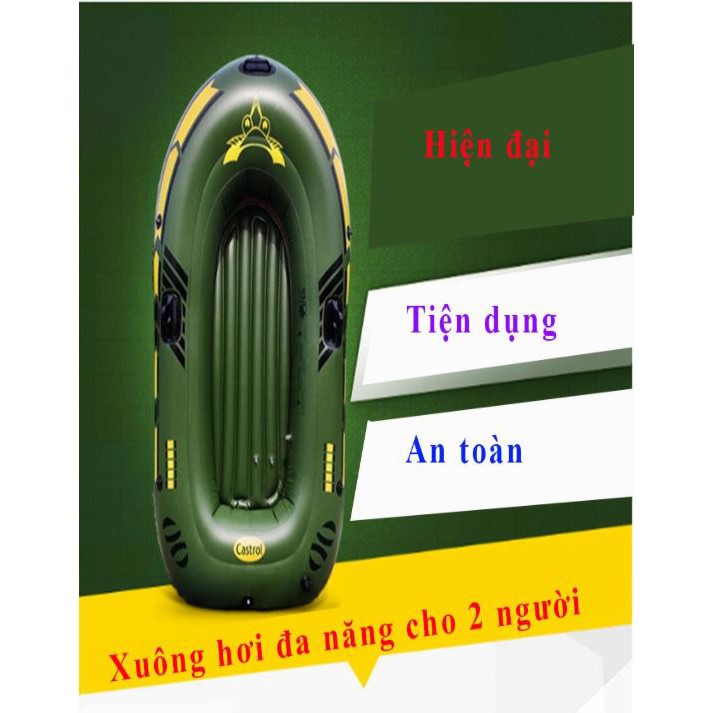 Thuyền Hơi Câu Cá Cho 4 Người- Xuồng Bơm Hơi Boat 400- TẶNG KÈM PHỤ KIỆN