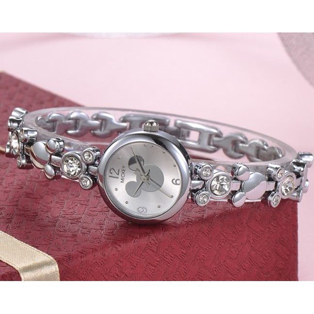 ĐỒNG HỒ NỮ MICKEY DISNEY DÂY THÉP ĐÍNH HẠT SANG TRỌNG - DH37
