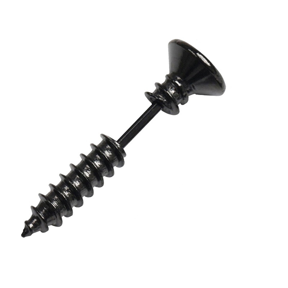 Cặp khuyên tai thiết kế đinh ốc lạ mắt độc đáo bằng thép không gỉ cá tính dành cho nam và nữ