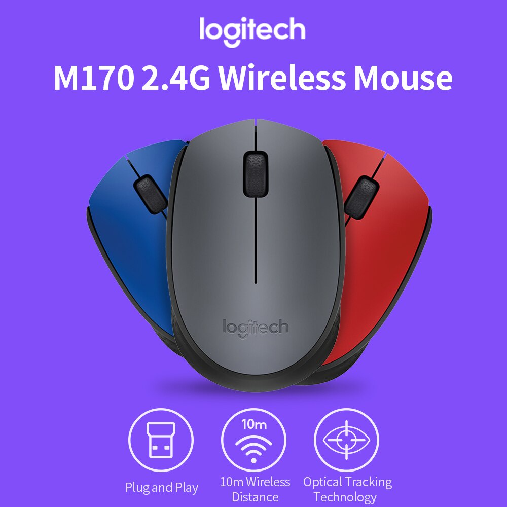 Chuột không dây Logitech M170 Giao diện USB cho văn phòng chơi game