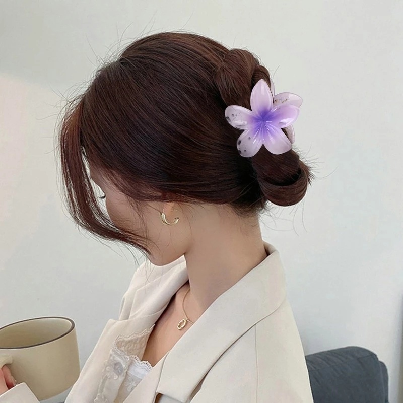 Kẹp tóc LEVAO đính hoa đơn giản phong cách Hàn Quốc thời trang cho nữ