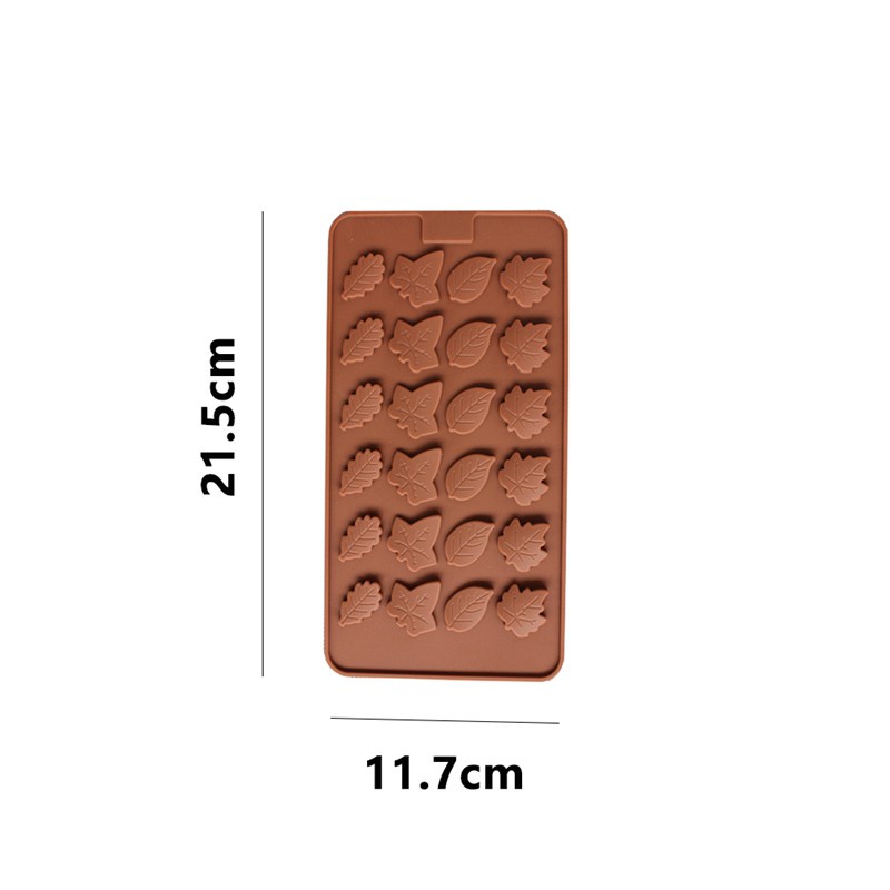 SG - Khuôn silicon đổ socola rau câu 24 hình chiếc lá